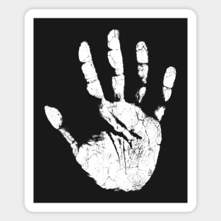 White Hand Print Magnet